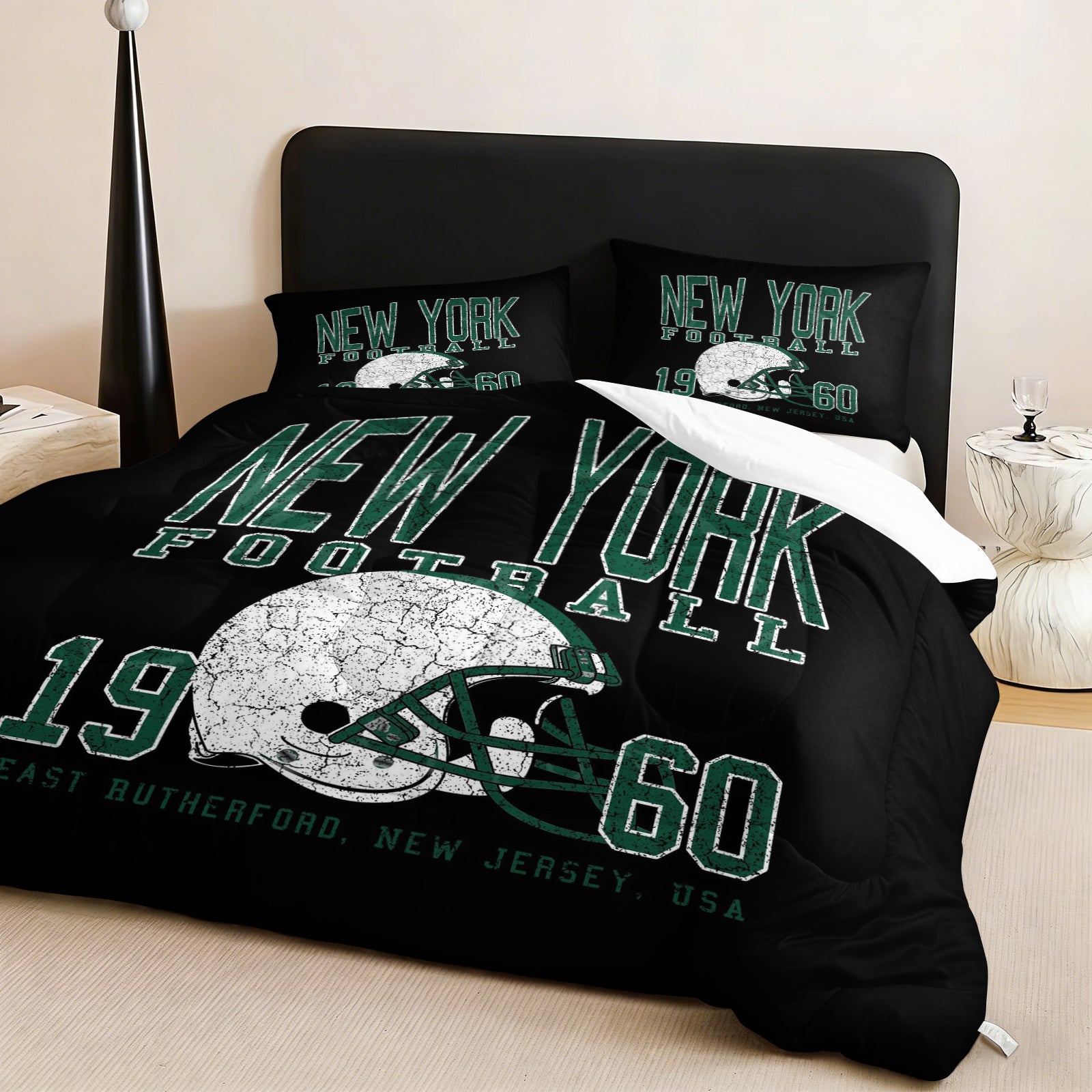 New York Jets Comforter Pillowcase Sets Blanket All Season Reversible Quilted Duvet