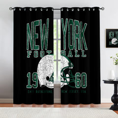 New York Jets Blackout Curtains Drapes For Window Treatment Set
