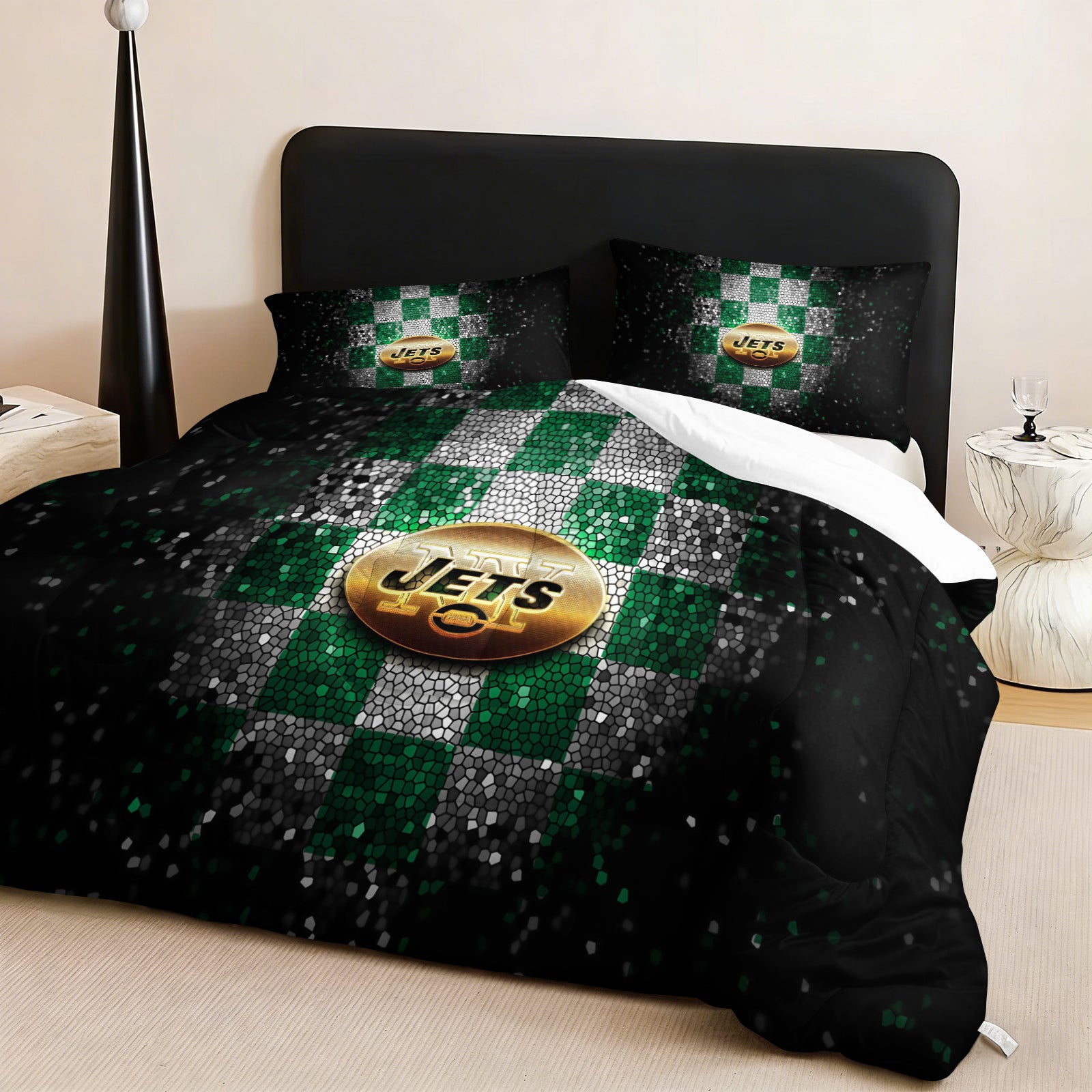 New York Jets Comforter Pillowcase Sets Blanket All Season Reversible Quilted Duvet