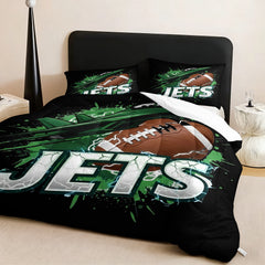 New York Jets Comforter Pillowcase Sets Blanket All Season Reversible Quilted Duvet