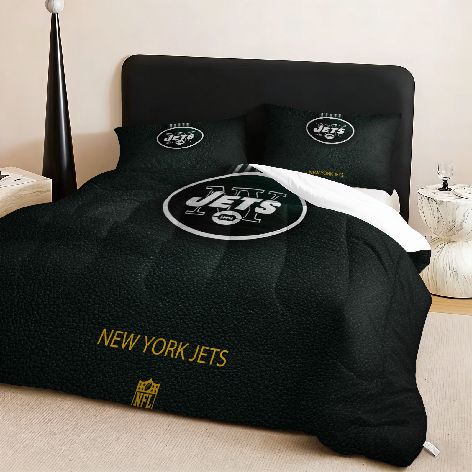 New York Jets Comforter Pillowcase Sets Blanket All Season Reversible Quilted Duvet