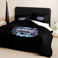 New York Rangers Hockey League Comforter Pillowcase Sets Blanket All Season Reversible Quilted Duvet