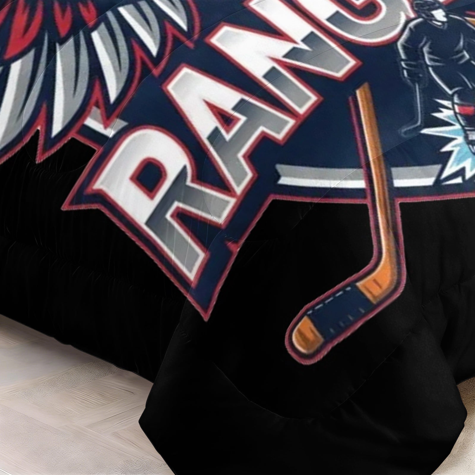 New York Rangers Hockey League Comforter Pillowcase Sets Blanket All Season Reversible Quilted Duvet