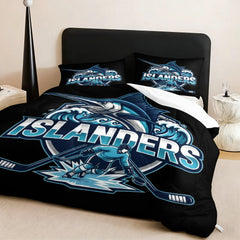 New Yorkislanders Hockey League Comforter Pillowcase Sets Blanket All Season Reversible Quilted Duvet