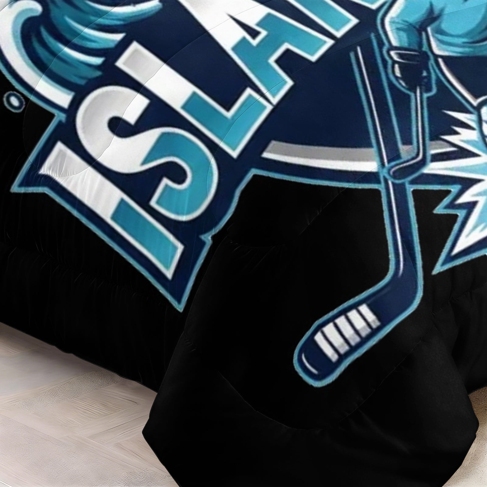 New Yorkislanders Hockey League Comforter Pillowcase Sets Blanket All Season Reversible Quilted Duvet