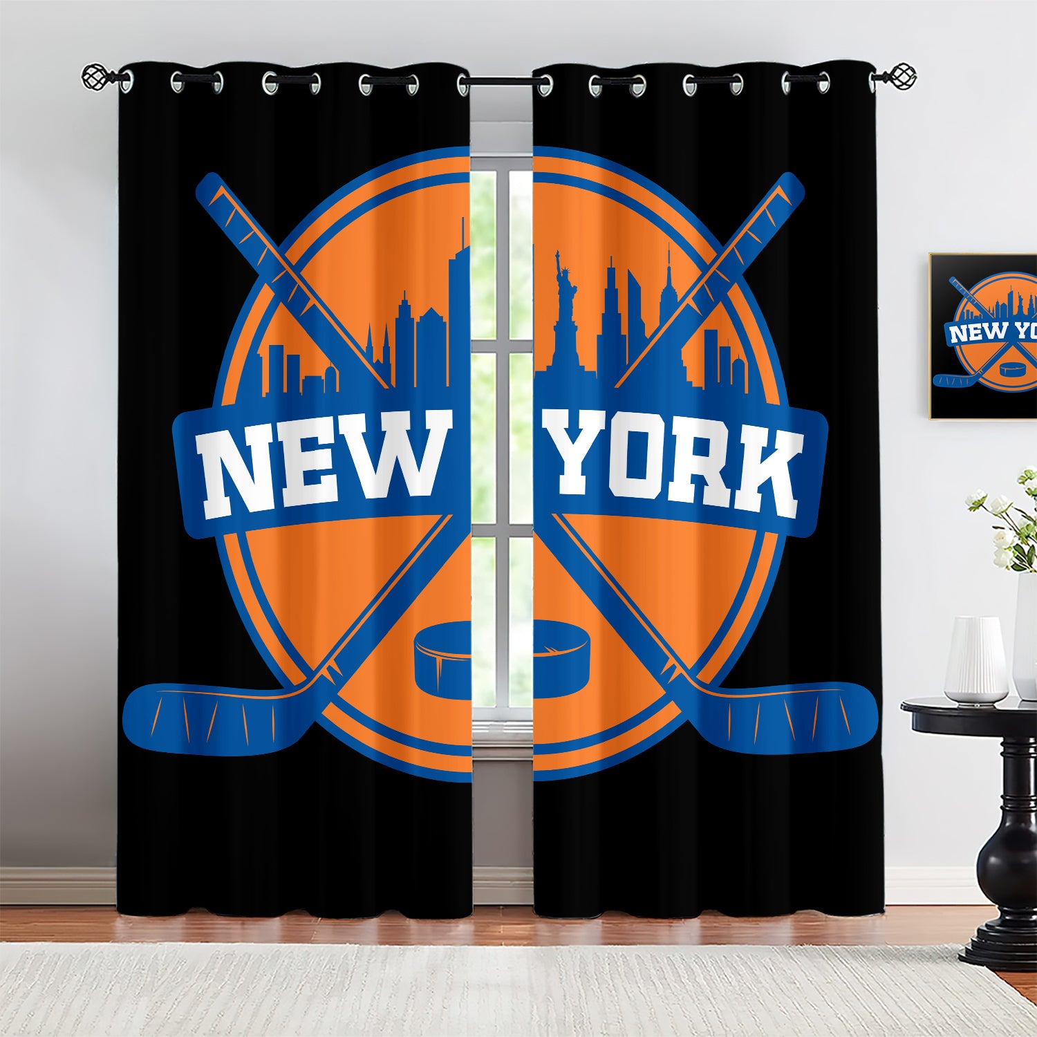 New Yorkislanders Blackout Curtains Drapes For Window Treatment Set