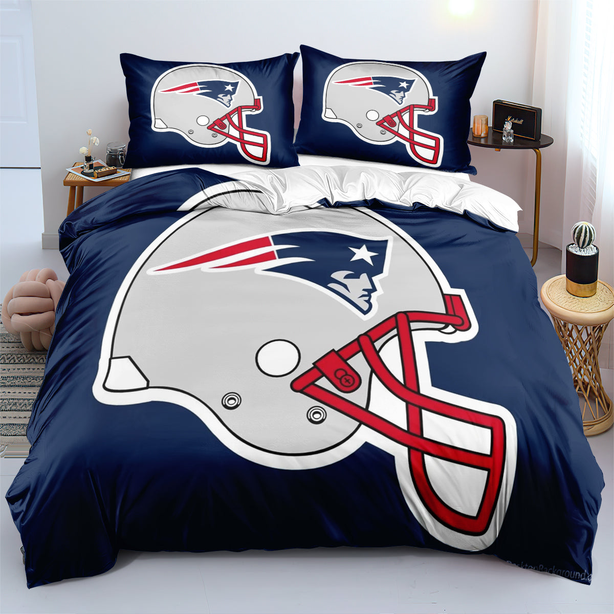 New England Patriots Football League Duvet Cover Quilt Cover Pillowcase Bedding Set