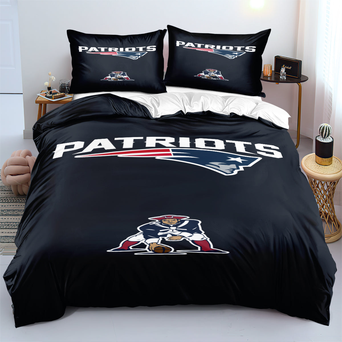 New England Patriots Football League Duvet Cover Quilt Cover Pillowcase Bedding Set