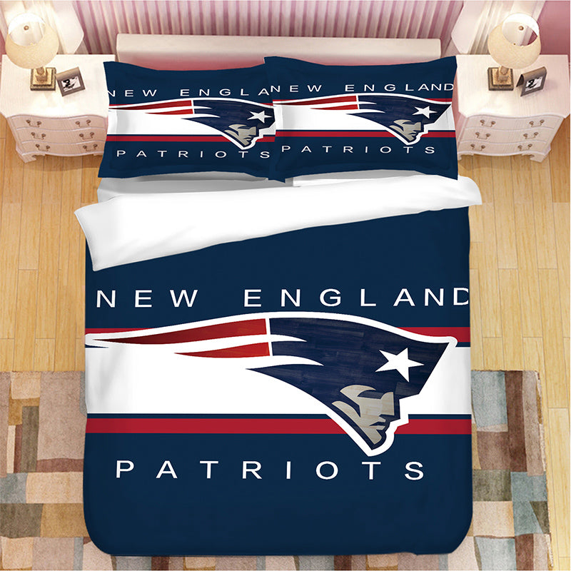 New England Patriots Football League Duvet Cover Quilt Cover Pillowcase Bedding Set