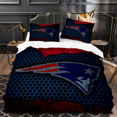 New England Patriots Football Duvet Cover Quilt Case Pillowcase Bedding Set Without Filler