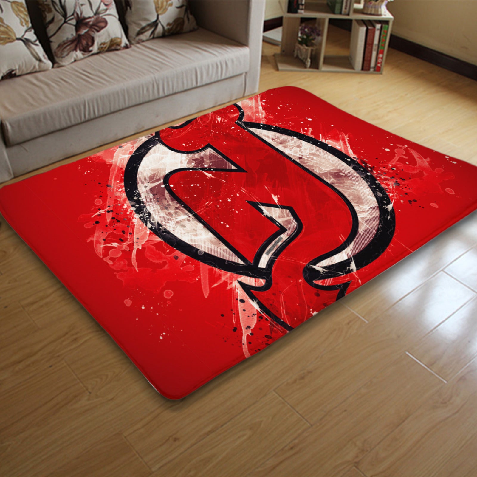 New Jersey Devils Hockey League Carpet Living Room Bedroom Mats Kitchen Bathroom Rugs