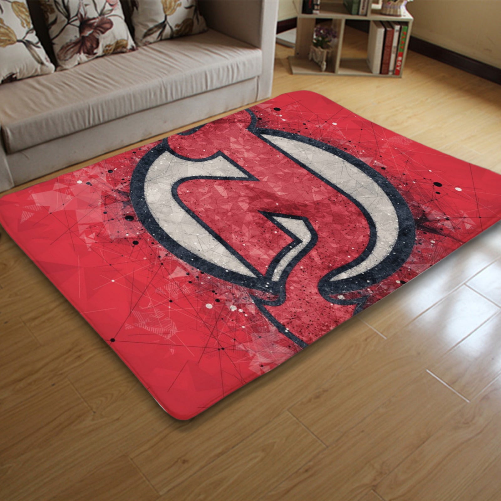 New Jersey Devils Hockey League Carpet Living Room Bedroom Mats Kitchen Bathroom Rugs