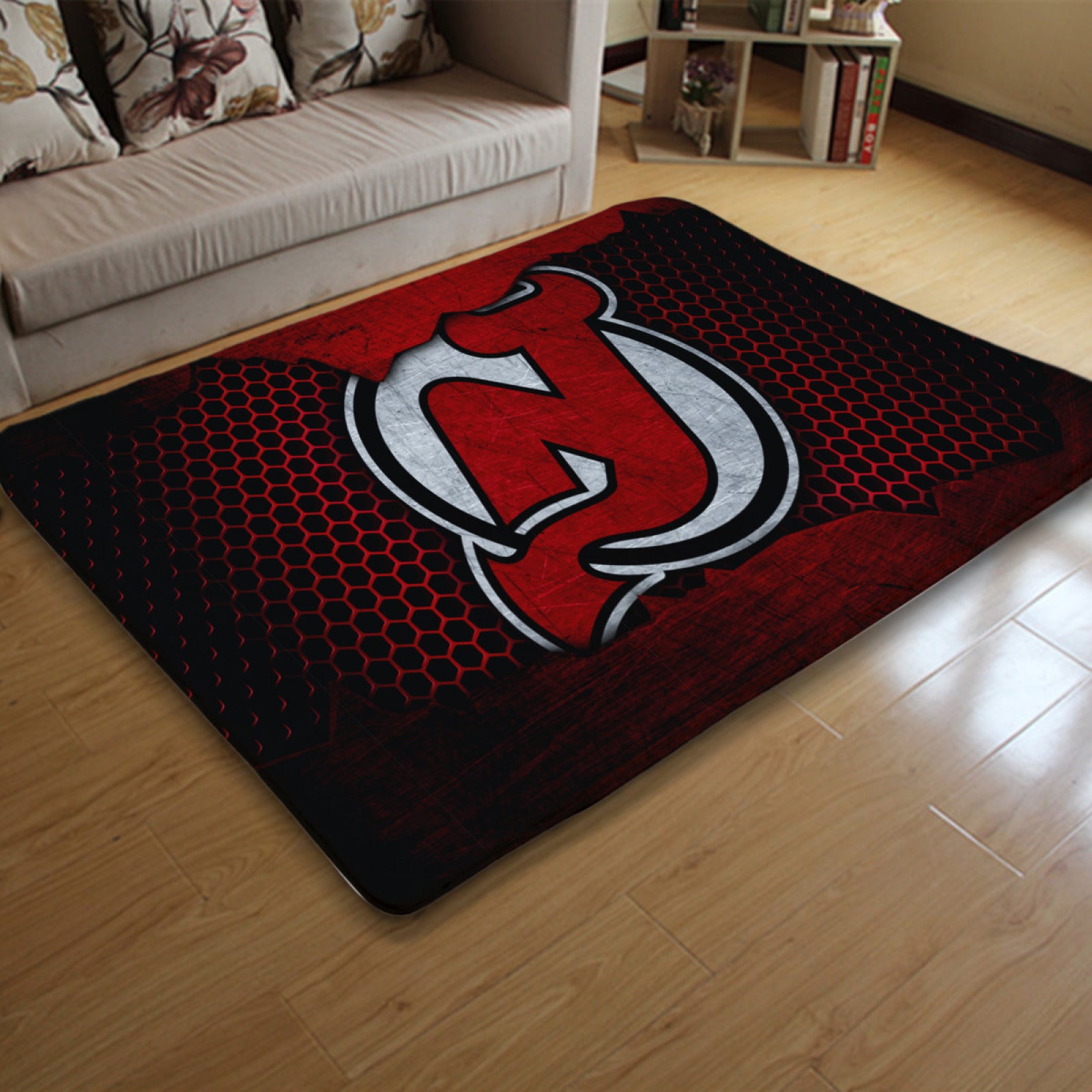 New Jersey Devils Hockey League Carpet Living Room Bedroom Mats Kitchen Bathroom Rugs