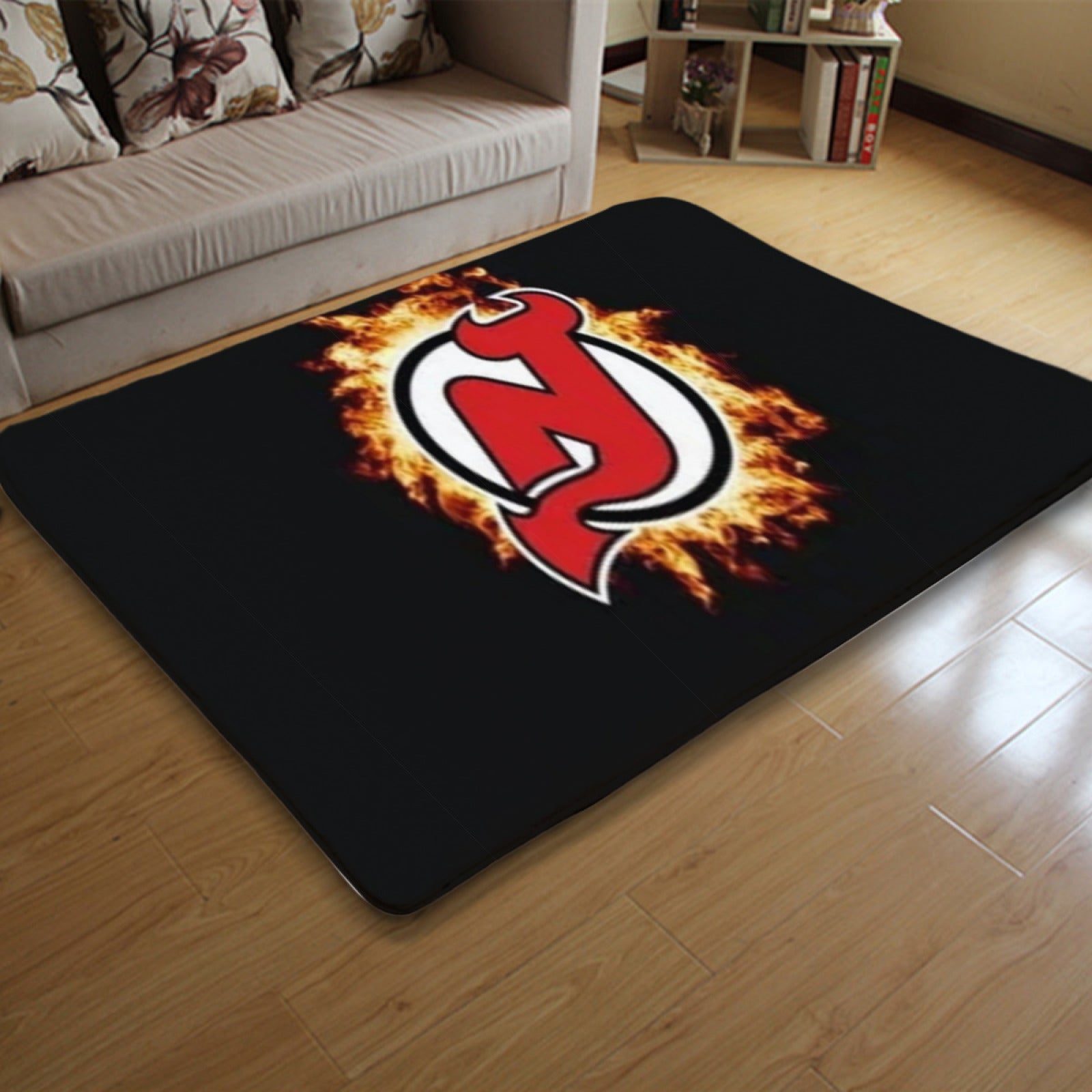 New Jersey Devils Hockey League Carpet Living Room Bedroom Mats Kitchen Bathroom Rugs