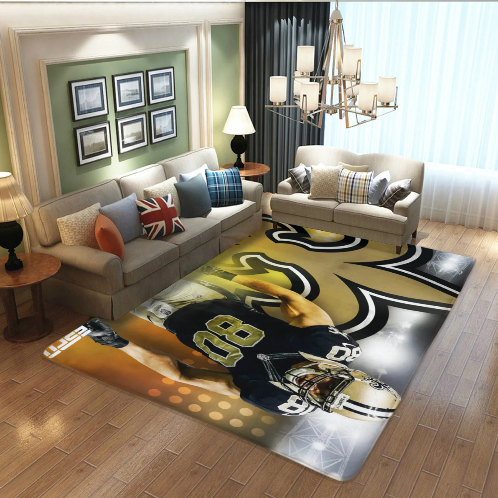 New Orleans Saints Football Team Carpet Living Room Bedroom Mats Kitchen Bathroom Rugs