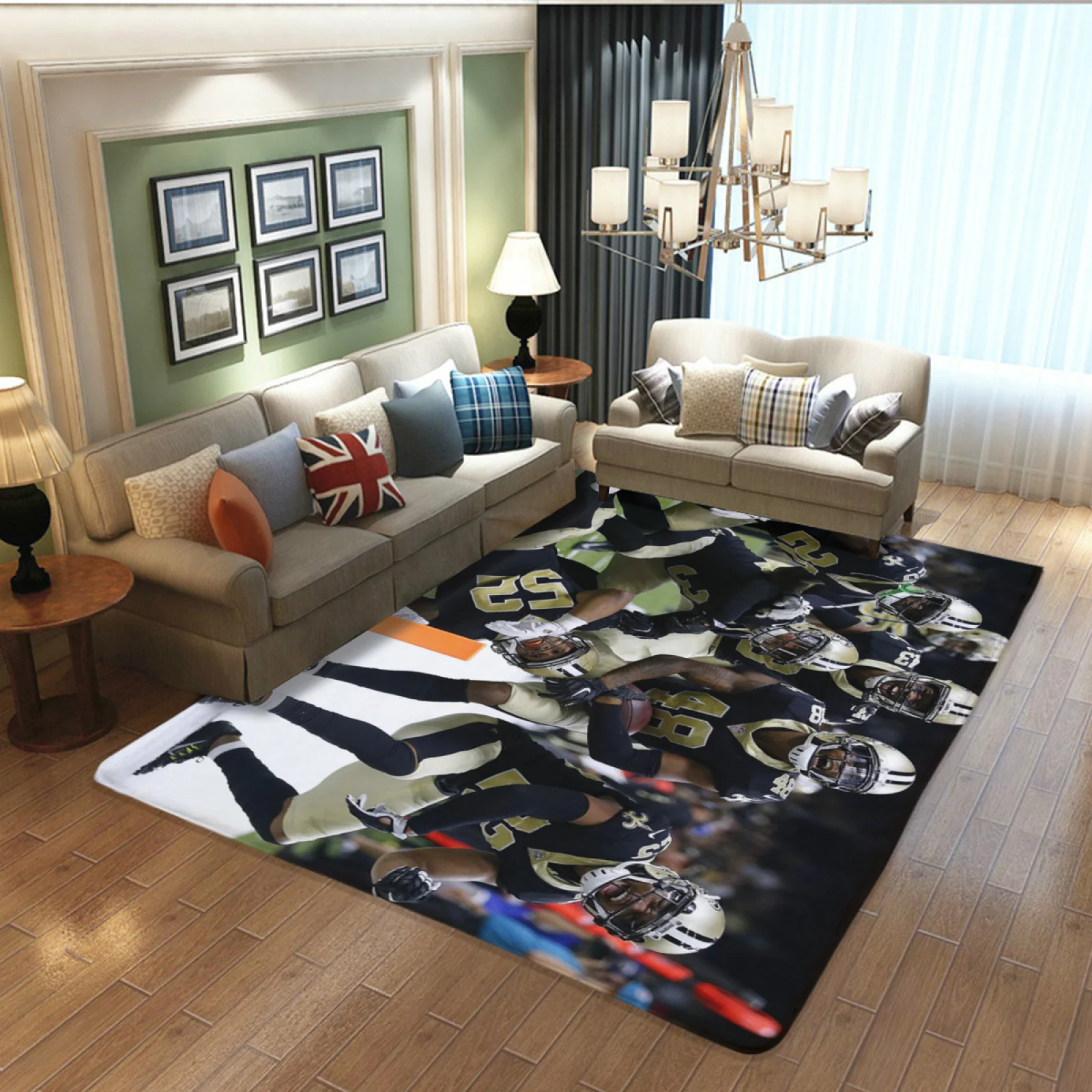 New Orleans Saints Football Team Carpet Living Room Bedroom Mats Kitchen Bathroom Rugs