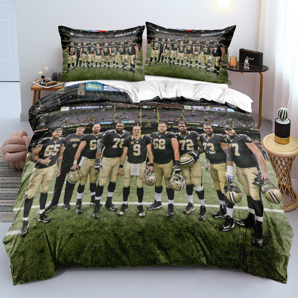 New Orleans Saints Football League  Duvet Cover Quilt Cover Pillowcase Bedding Set