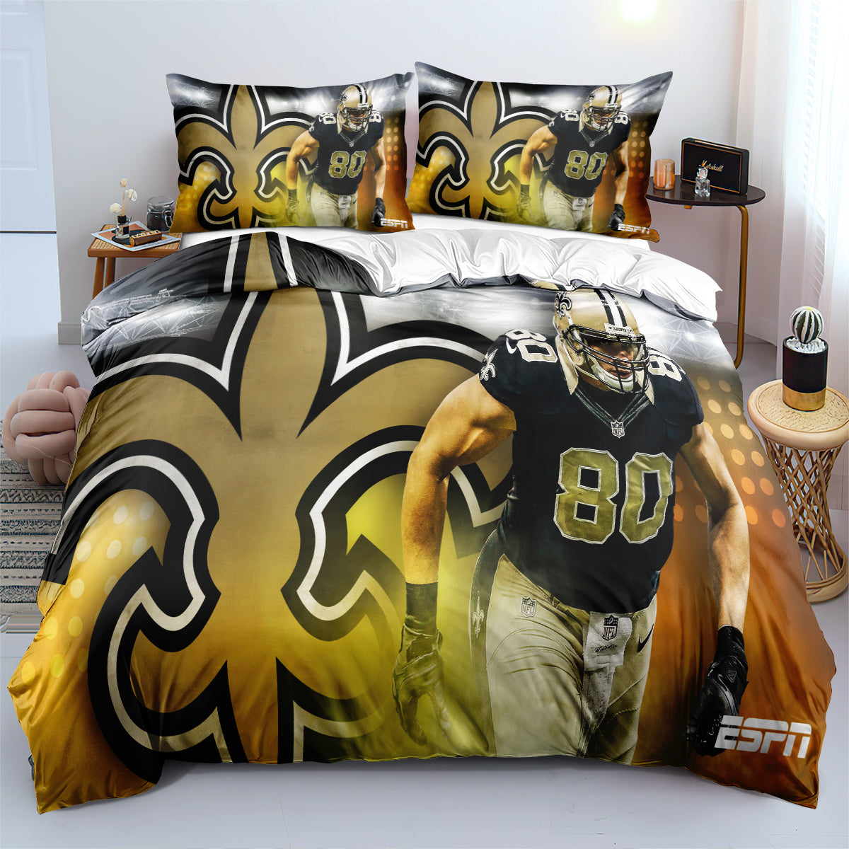 New Orleans Saints Football League  Duvet Cover Quilt Cover Pillowcase Bedding Set