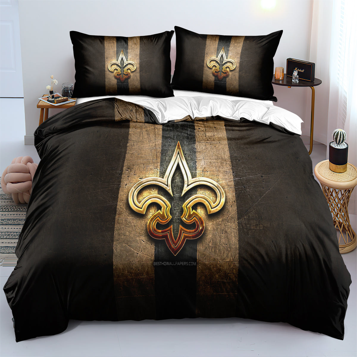 New Orleans Saints Football League  Duvet Cover Quilt Cover Pillowcase Bedding Set