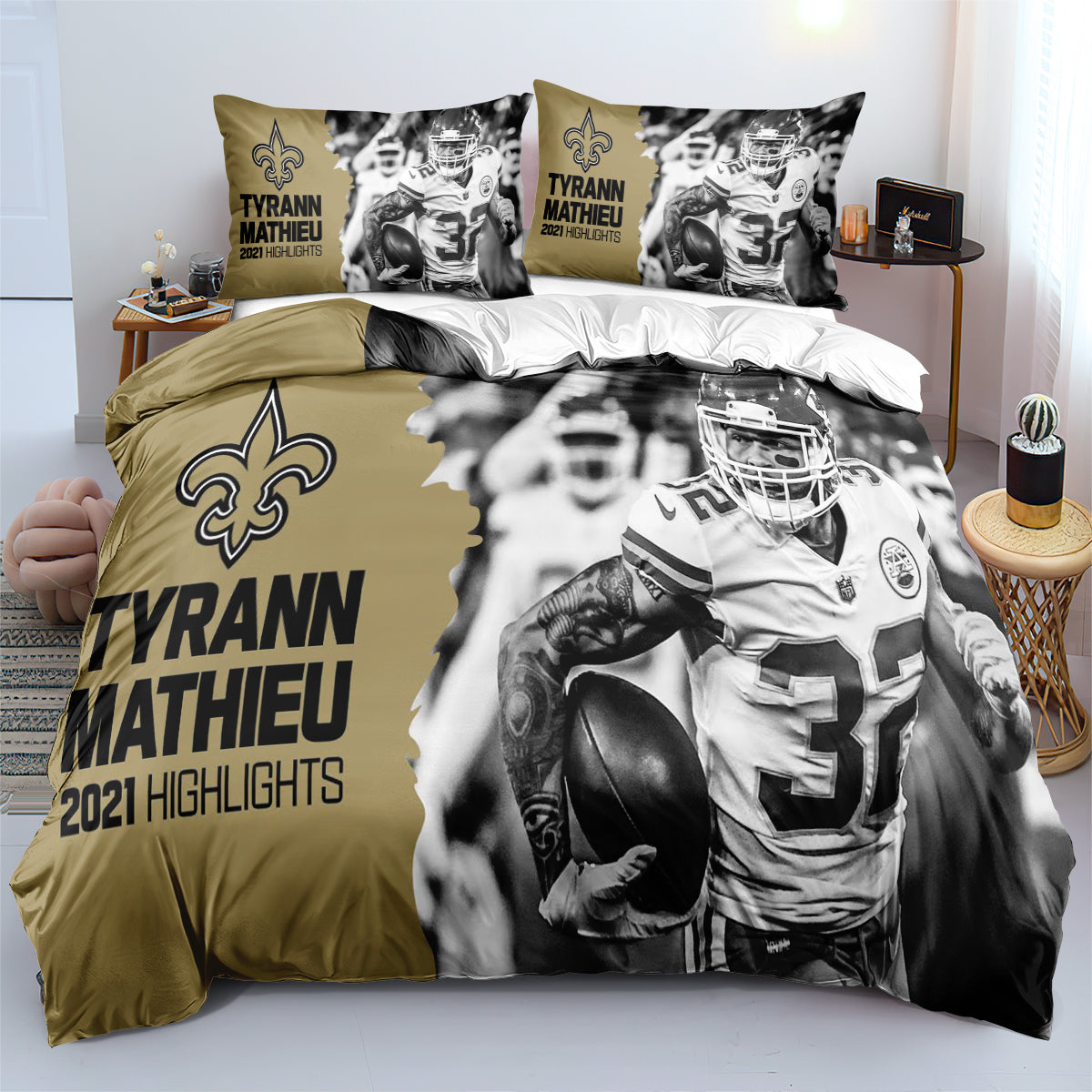 New Orleans Saints Football League  Duvet Cover Quilt Cover Pillowcase Bedding Set