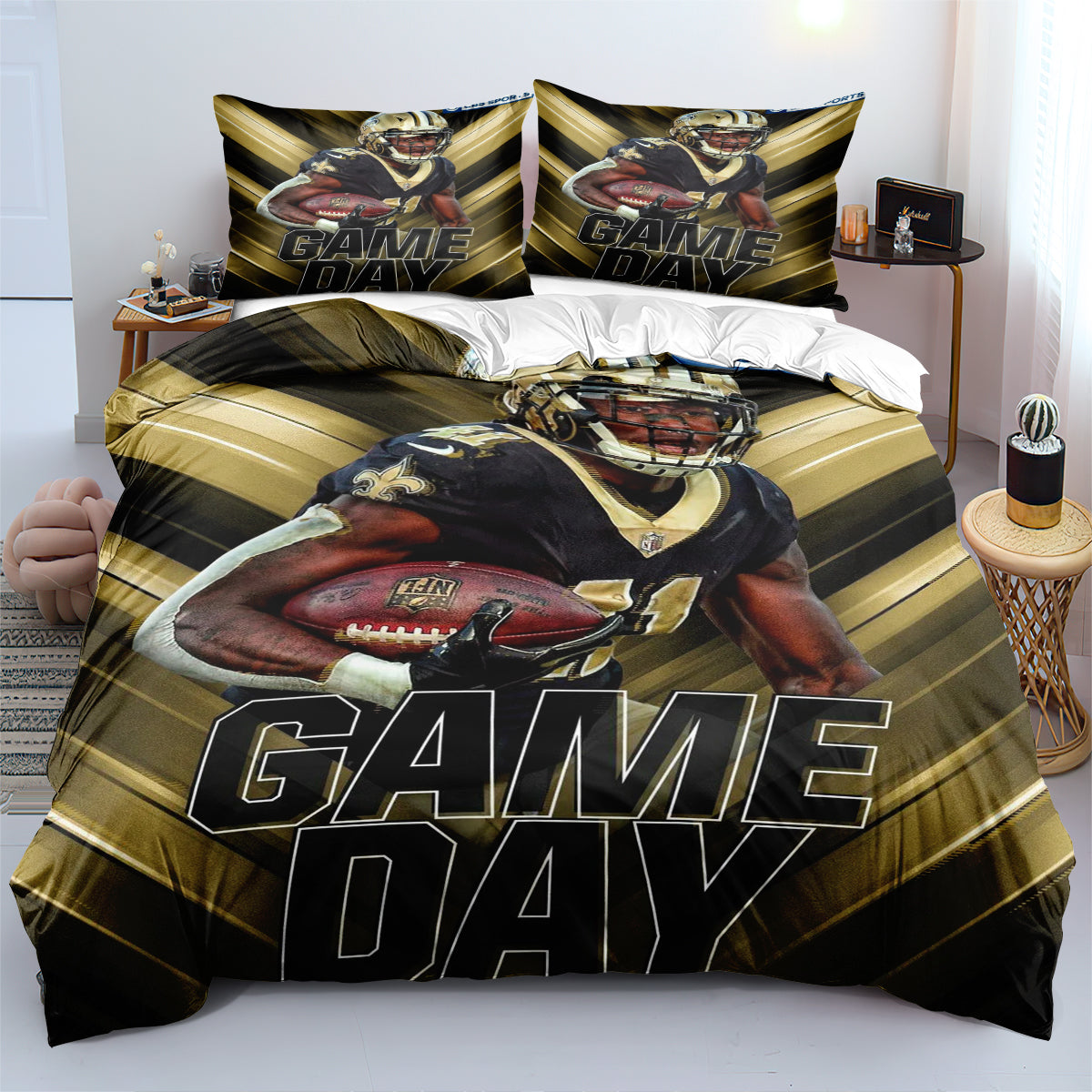 New Orleans Saints Football League  Duvet Cover Quilt Cover Pillowcase Bedding Set