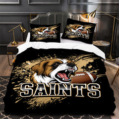New Orleans Saints Football Duvet Cover Quilt Case Pillowcase Bedding Set Without Filler