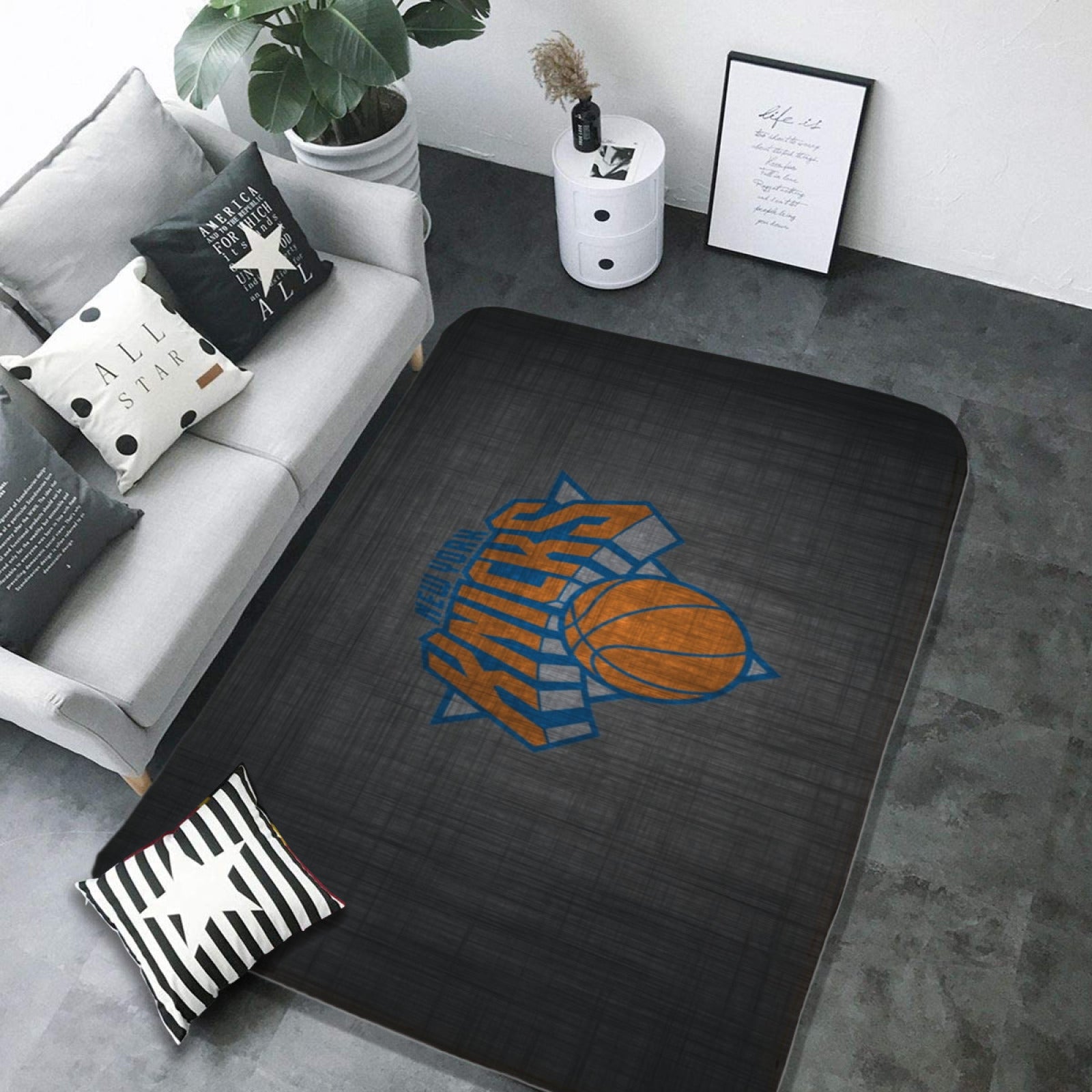 New York Basketball Knicks Carpet Living Room Bedroom Mats Kitchen Bathroom Rugs