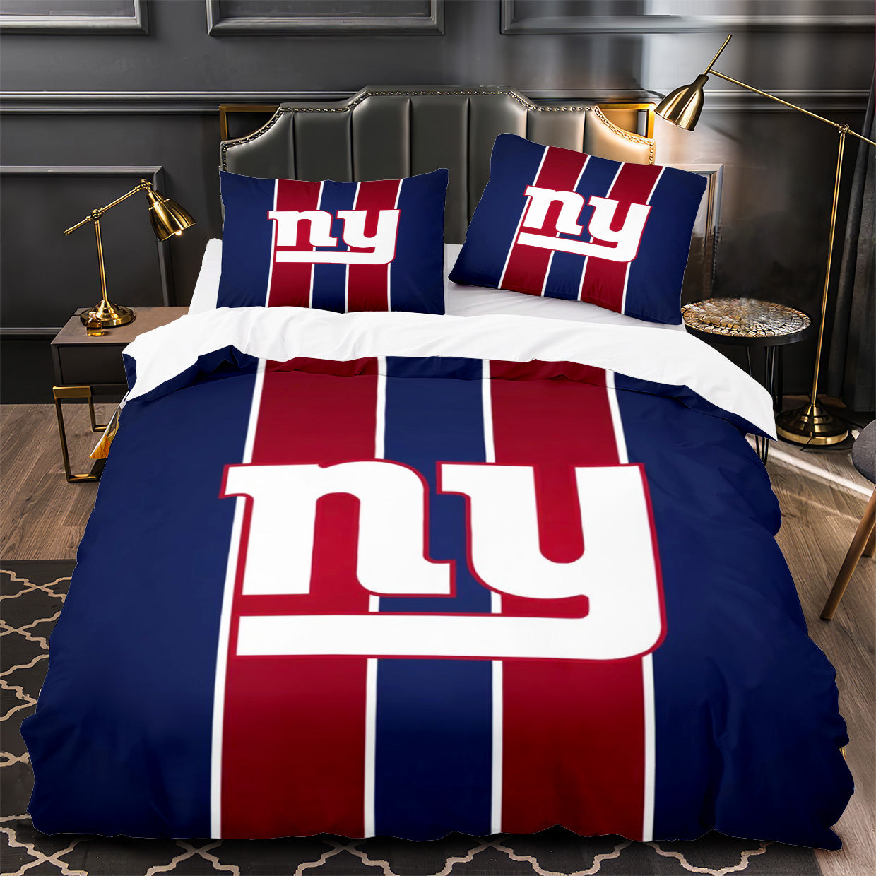 New York Giants Football Duvet Cover Quilt Case Pillowcase Bedding Set Without Filler