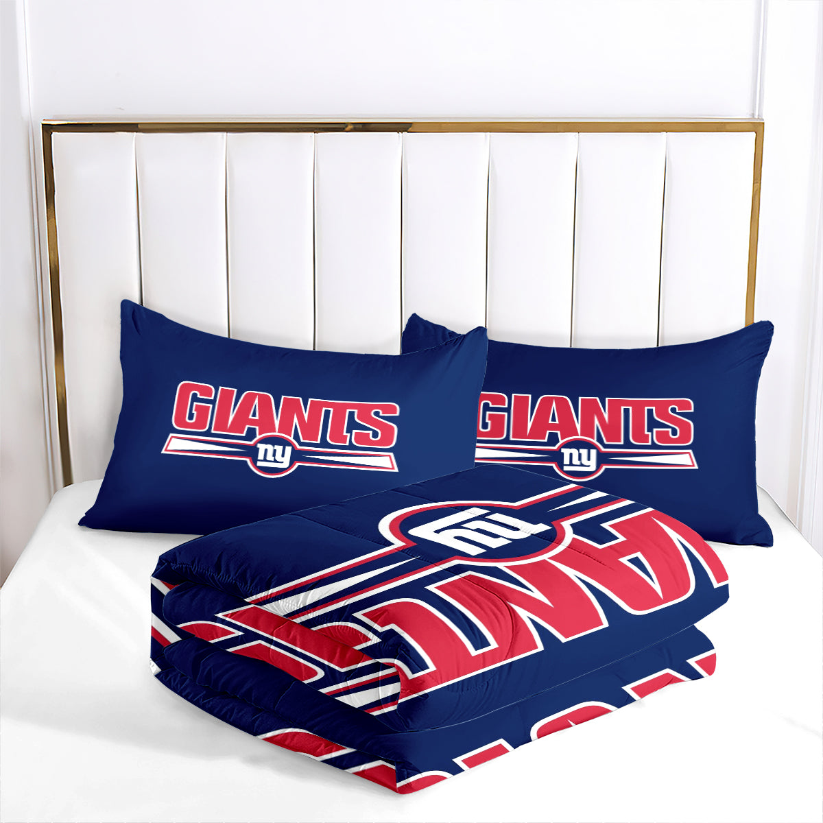 New York Giants Football Team Comforter Pillowcase Sets Blanket All Season Reversible Quilted Duvet