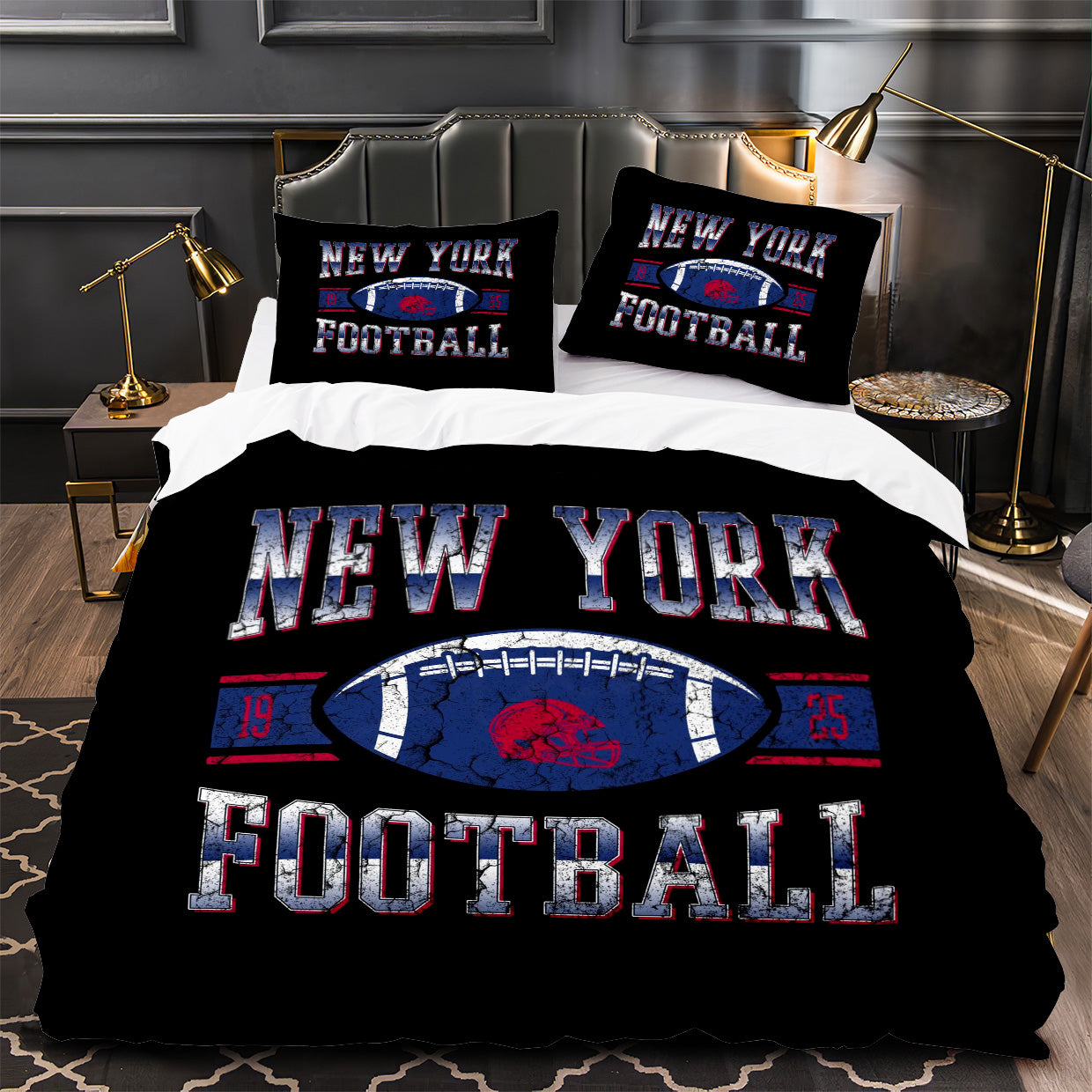 New York Giants Football Duvet Cover Quilt Case Pillowcase Bedding Set Without Filler