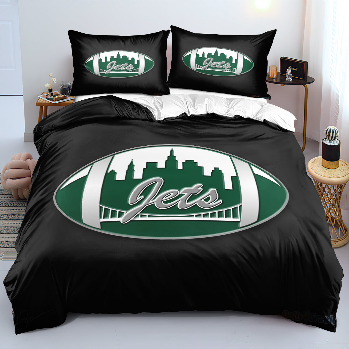 New York Jets Football League Duvet Cover Quilt Cover Pillowcase Bedding Set