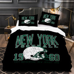 New York Jets Football Duvet Cover Quilt Case Pillowcase Bedding Set Without Filler