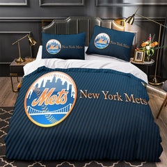 New York Mets Duvet Cover Quilt Case Pillowcase Bedding Set Without Filler