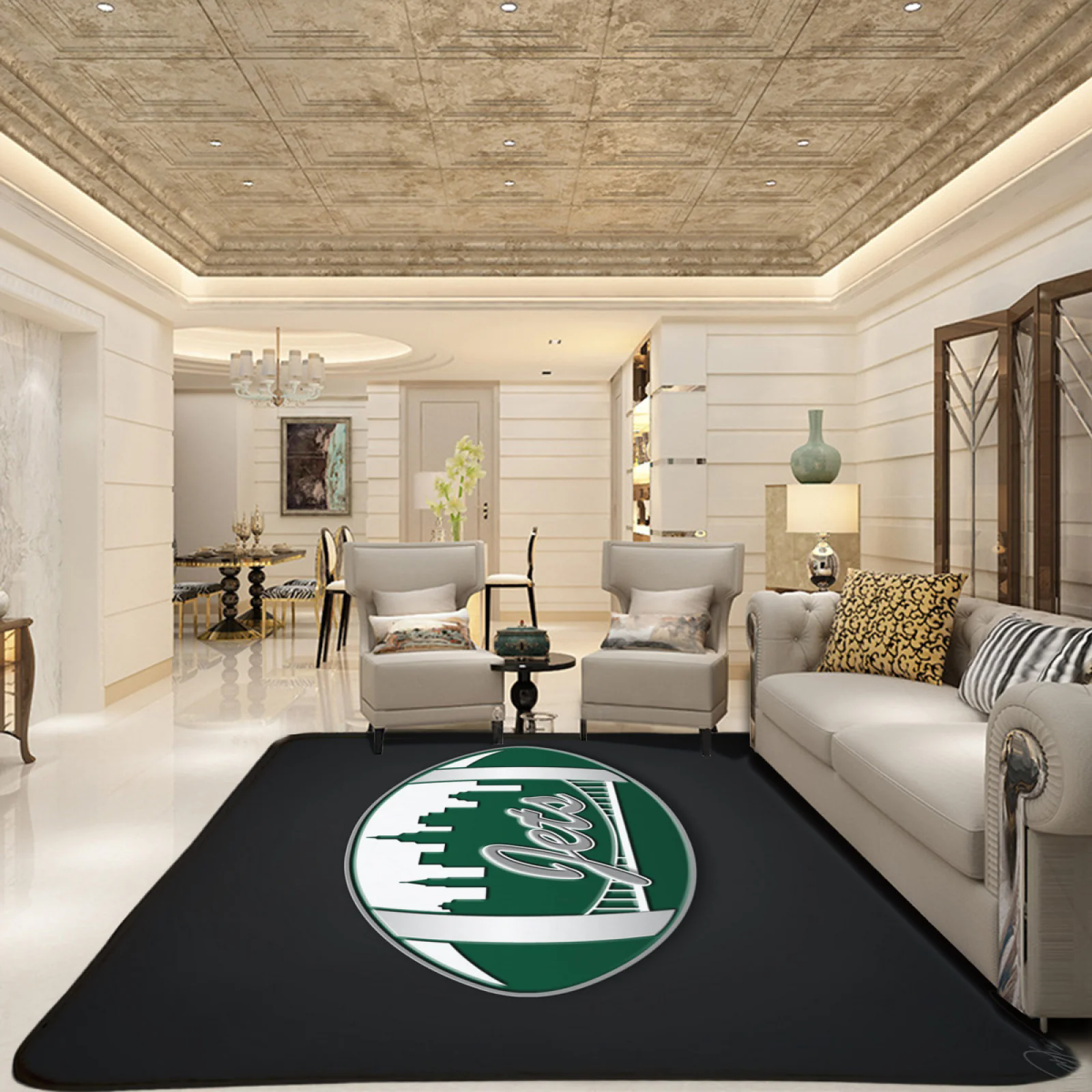 New York Jets Football Team Carpet Living Room Bedroom Mats Kitchen Bathroom Rugs