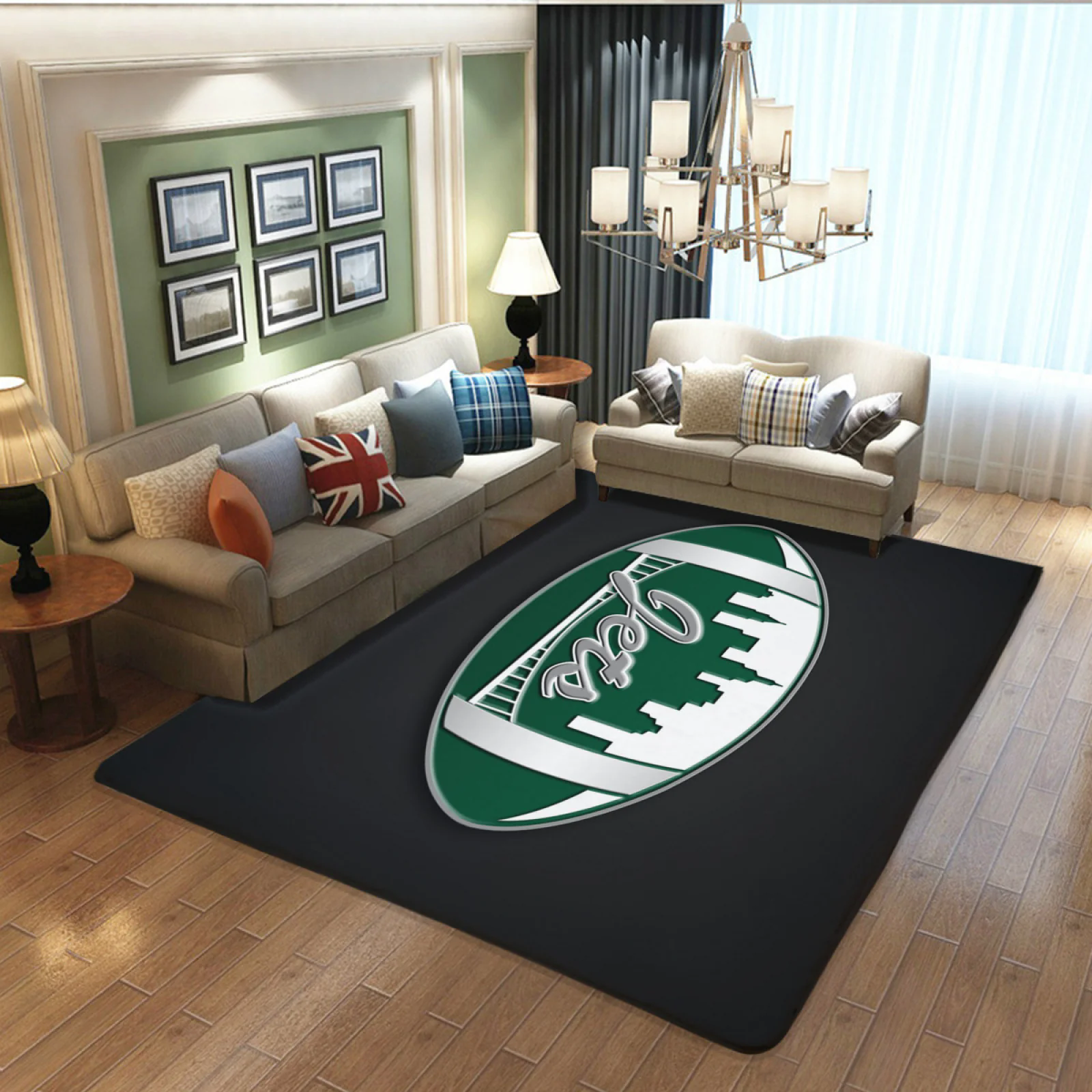 New York Jets Football Team Carpet Living Room Bedroom Mats Kitchen Bathroom Rugs