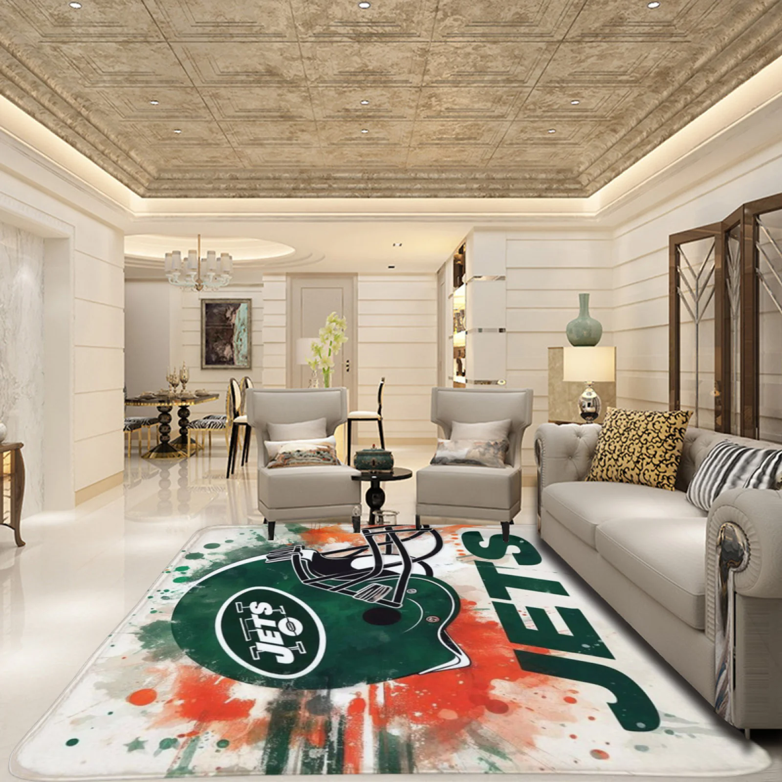 New York Jets Football Team Carpet Living Room Bedroom Mats Kitchen Bathroom Rugs