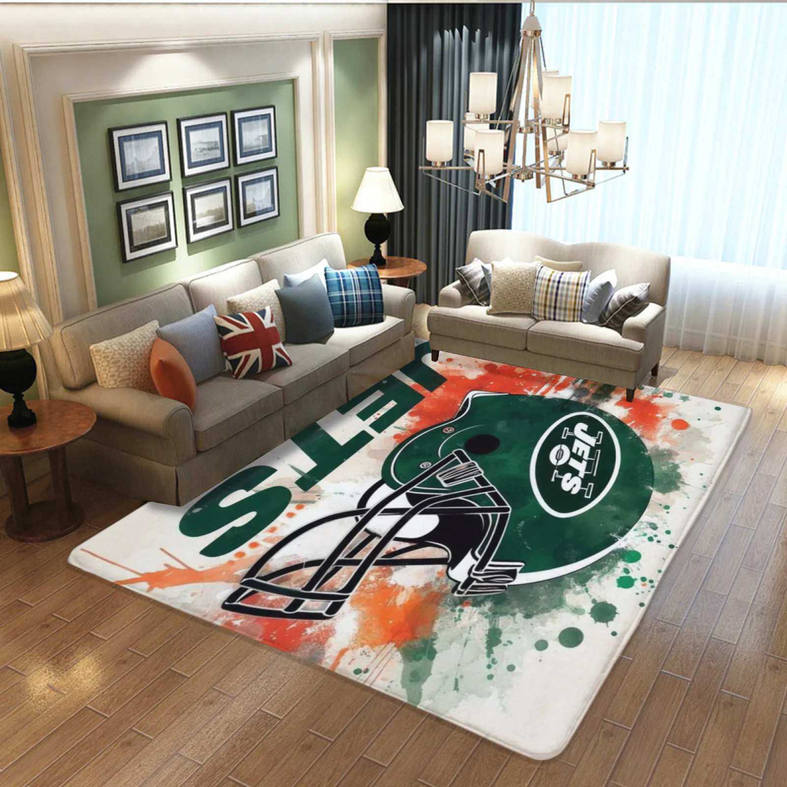 New York Jets Football Team Carpet Living Room Bedroom Mats Kitchen Bathroom Rugs