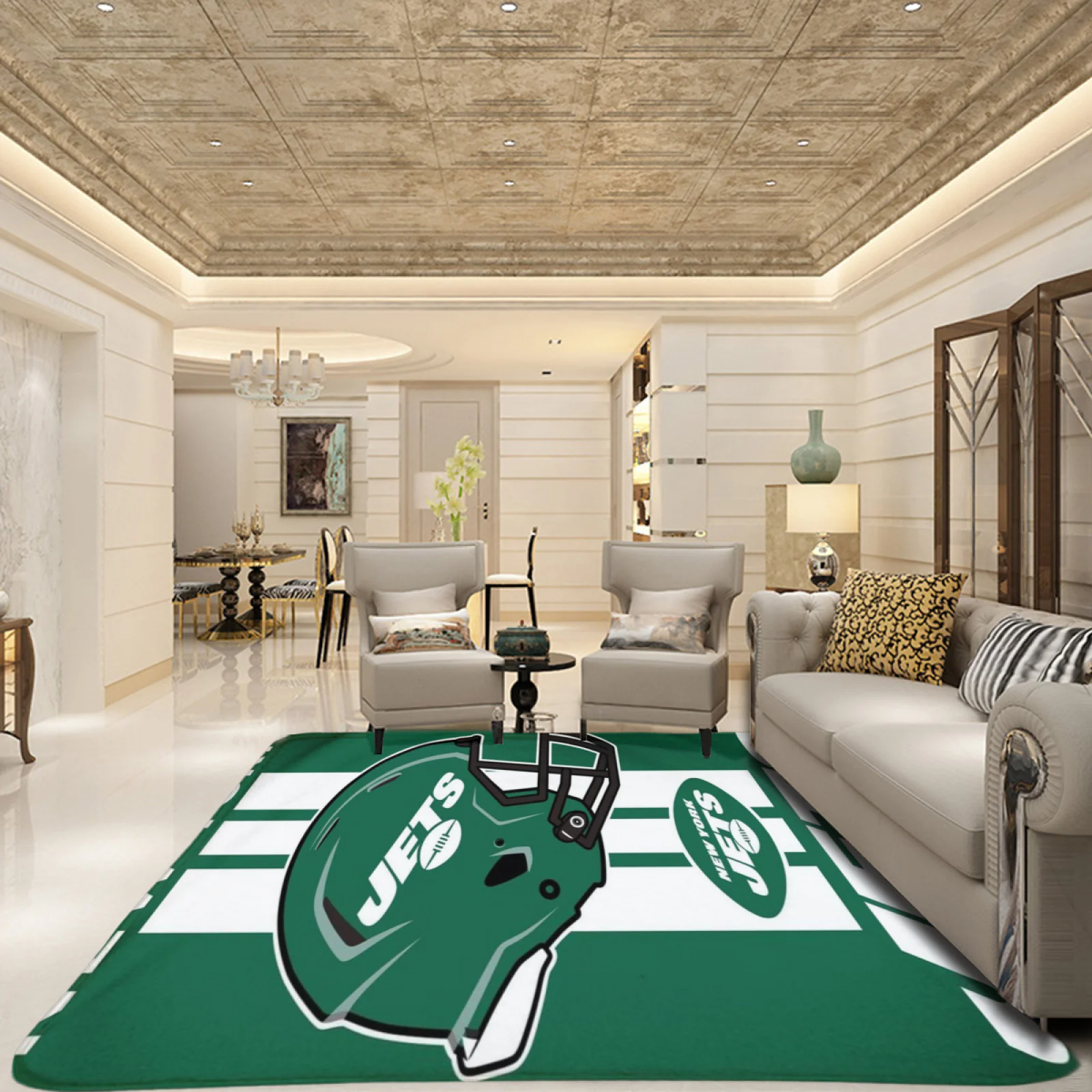 New York Jets Football Team Carpet Living Room Bedroom Mats Kitchen Bathroom Rugs