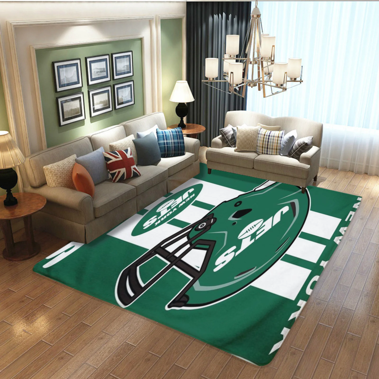 New York Jets Football Team Carpet Living Room Bedroom Mats Kitchen Bathroom Rugs