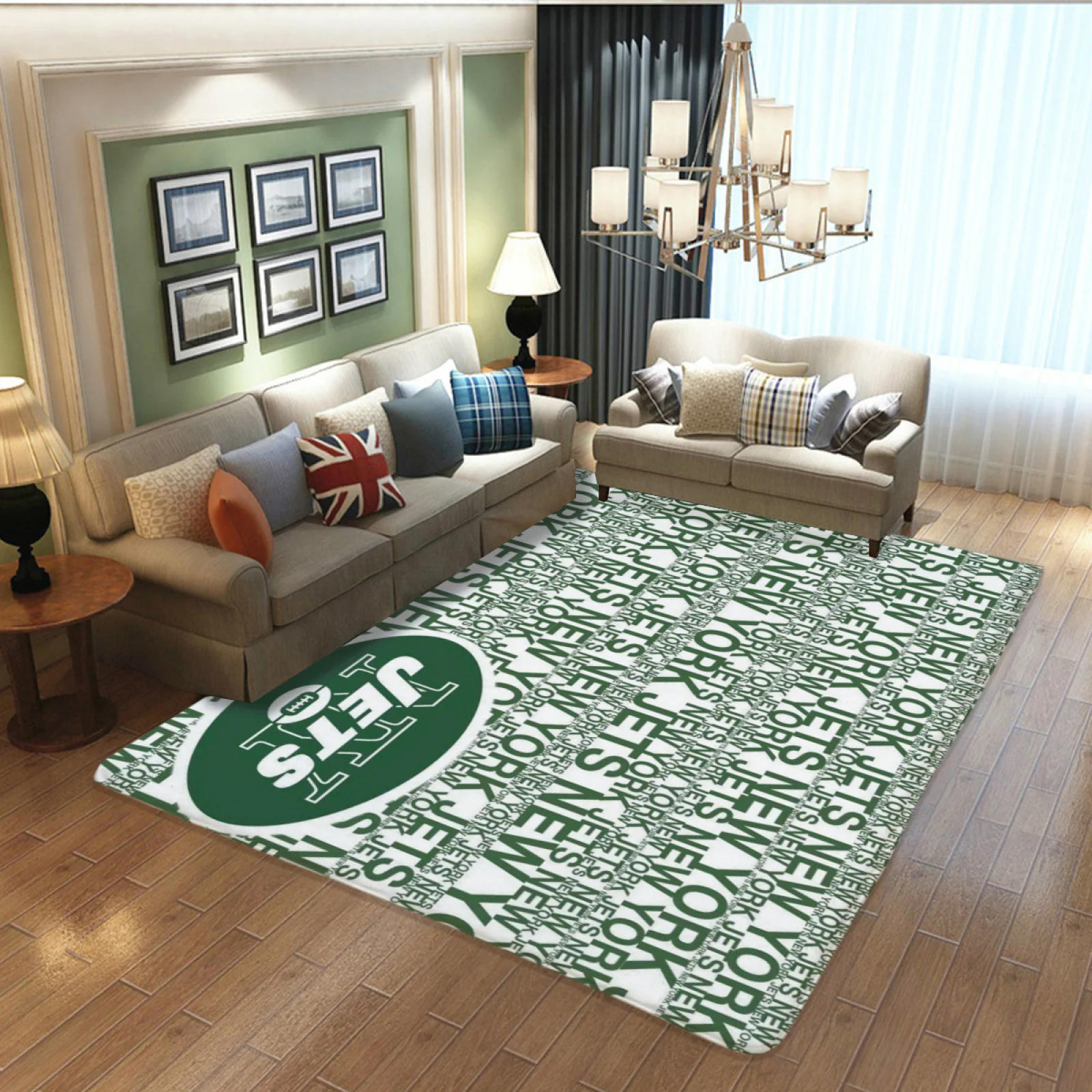 New York Jets Football Team Carpet Living Room Bedroom Mats Kitchen Bathroom Rugs