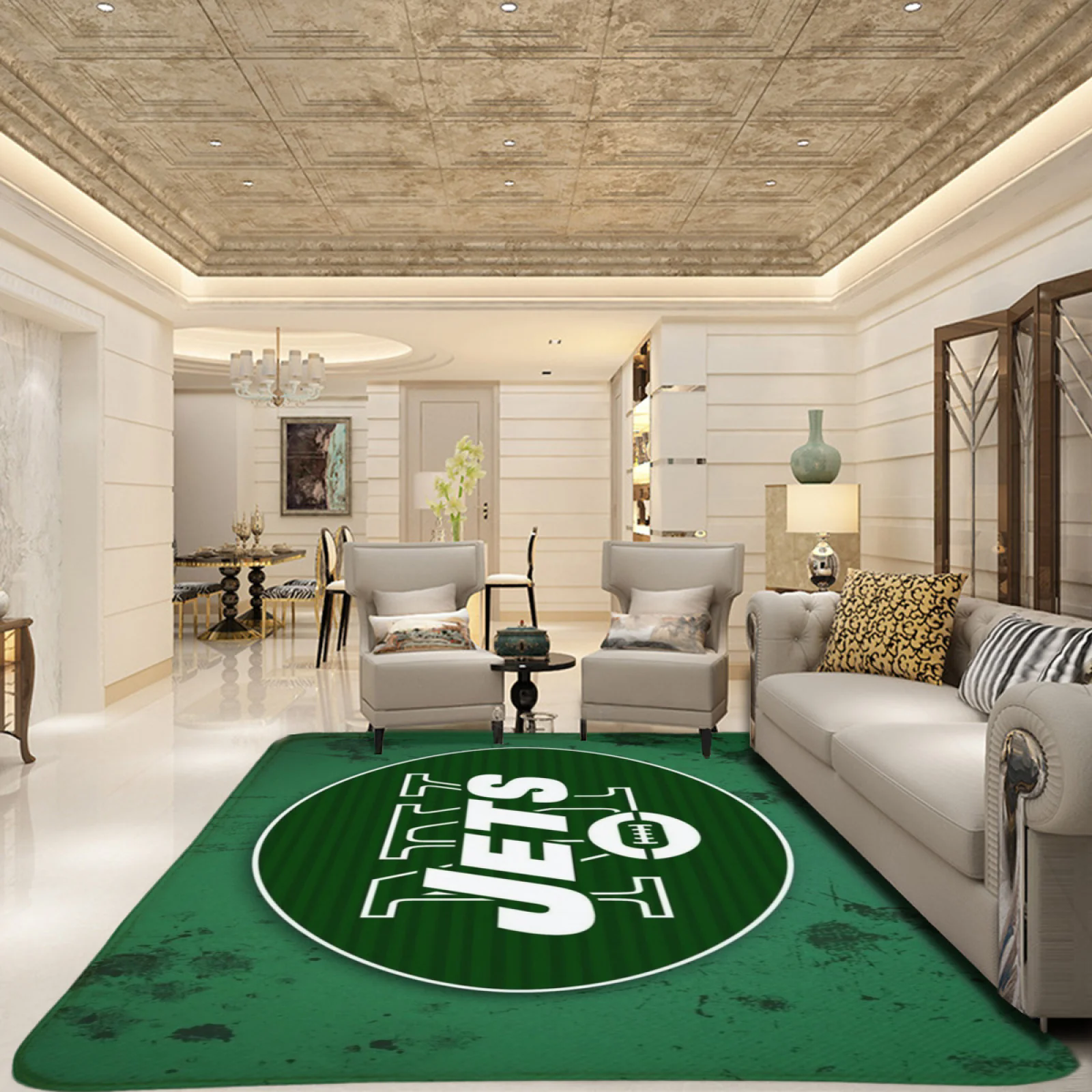 New York Jets Football Team Carpet Living Room Bedroom Mats Kitchen Bathroom Rugs