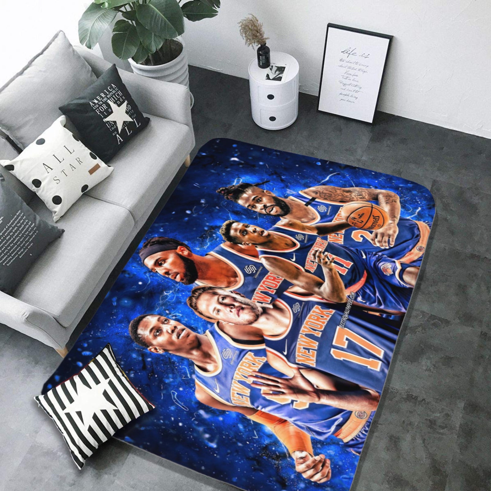 New York Basketball Knicks Carpet Living Room Bedroom Mats Kitchen Bathroom Rugs