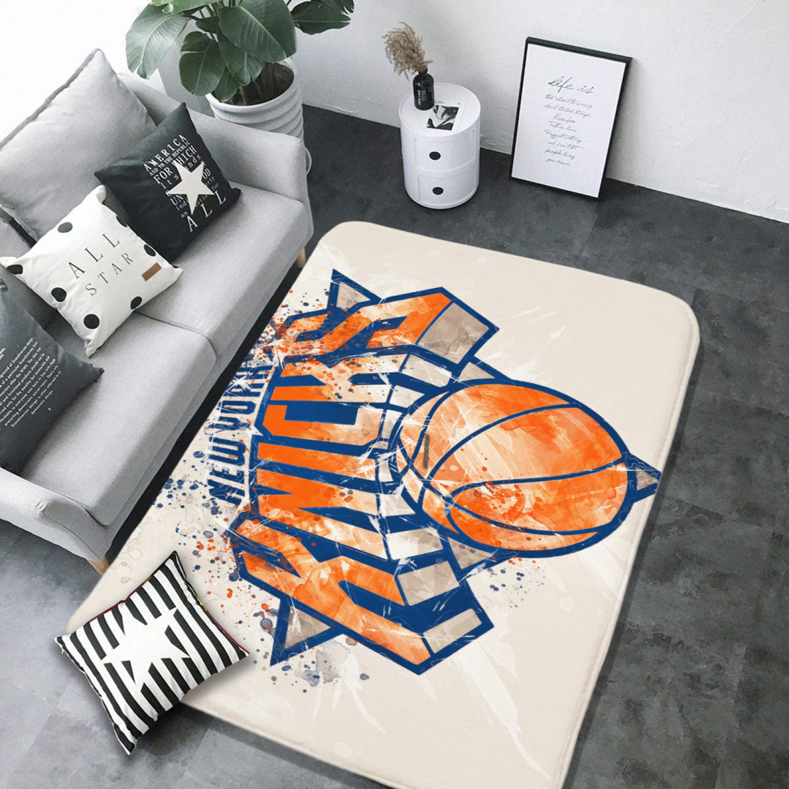 New York Basketball Knicks Carpet Living Room Bedroom Mats Kitchen Bathroom Rugs