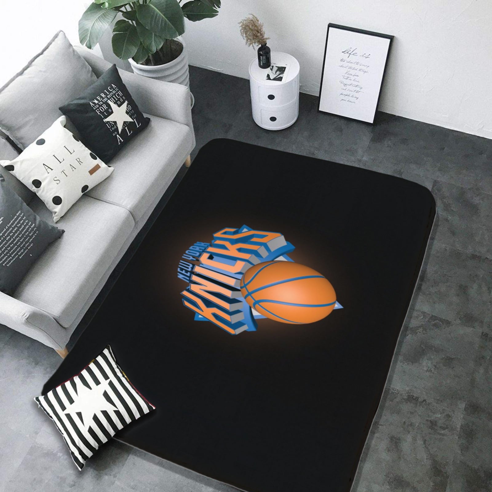 New York Basketball Knicks Carpet Living Room Bedroom Mats Kitchen Bathroom Rugs