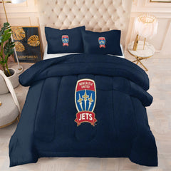 Newcastle Jets Soccer Comforter Pillowcase Sets Blanket All Season Reversible Quilted Duvet