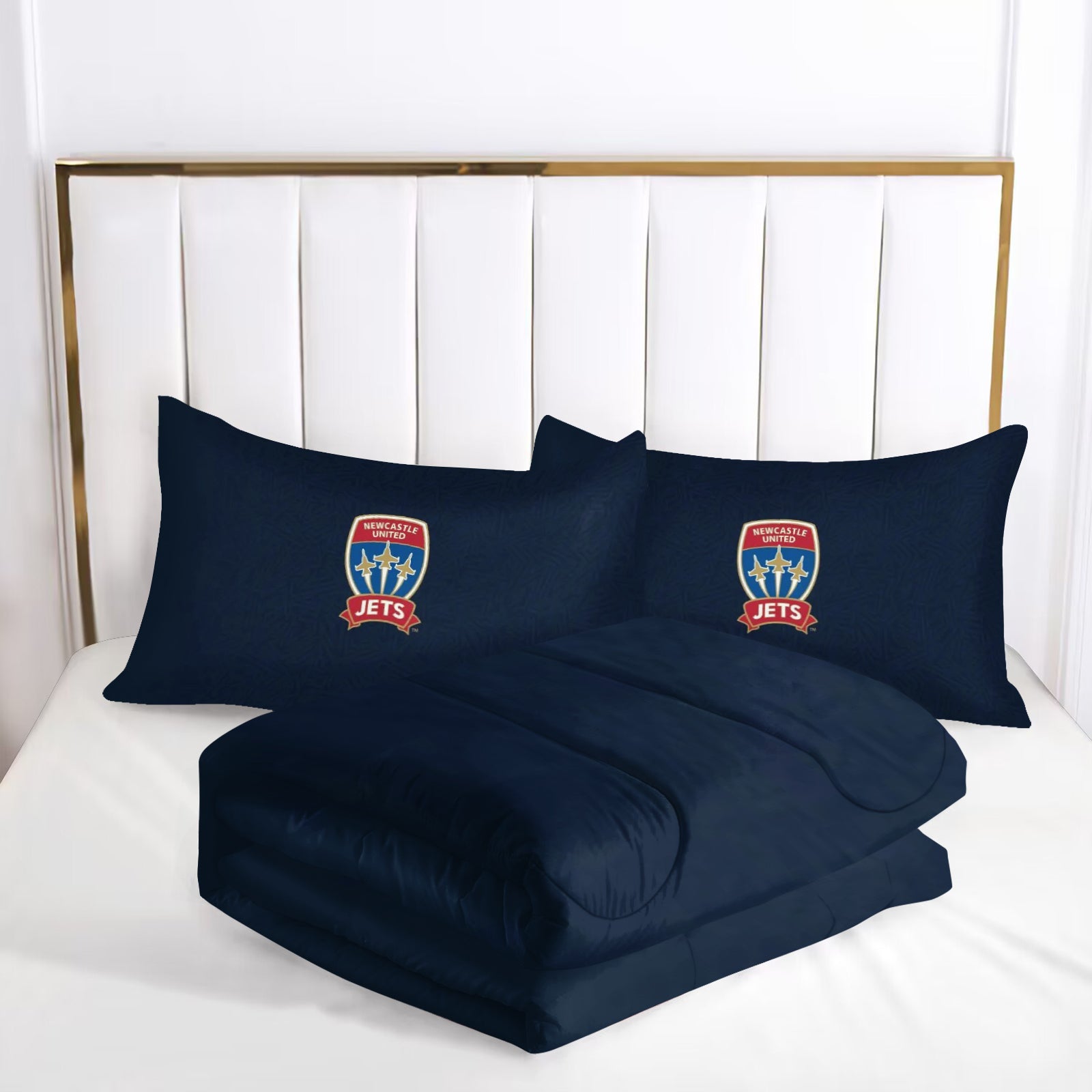 Newcastle Jets Soccer Comforter Pillowcase Sets Blanket All Season Reversible Quilted Duvet