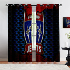 Newcastle Jets FC Soccer Blackout Curtains Drapes for Window Treatment Set