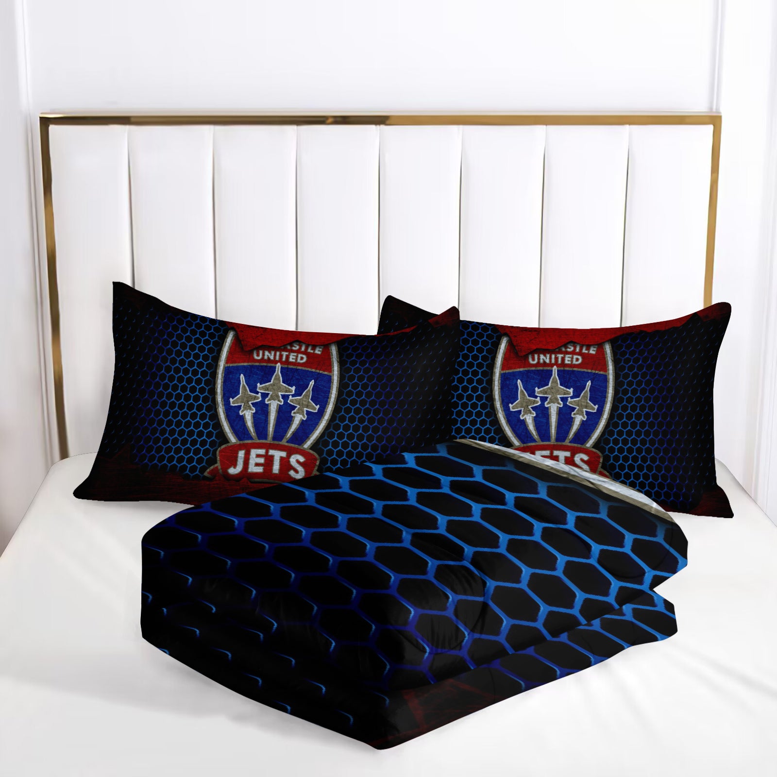Newcastle Jets Soccer Comforter Pillowcase Sets Blanket All Season Reversible Quilted Duvet
