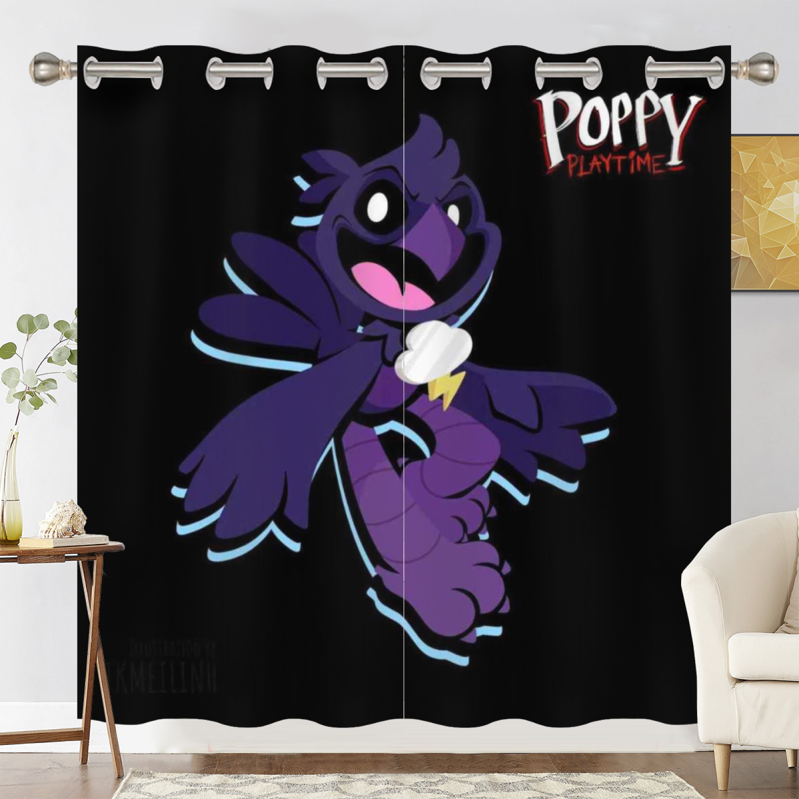 Nightmare Critters Blackout Curtains Drapes For Window Treatment Set