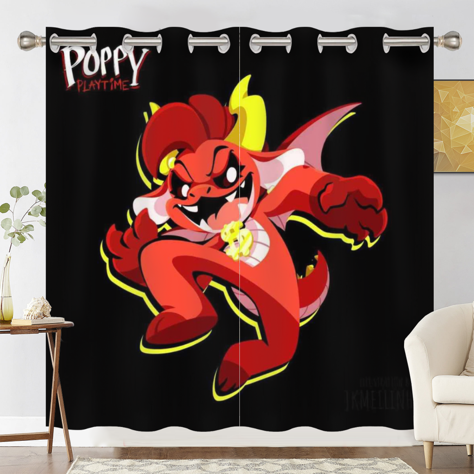 Nightmare Critters Blackout Curtains Drapes For Window Treatment Set
